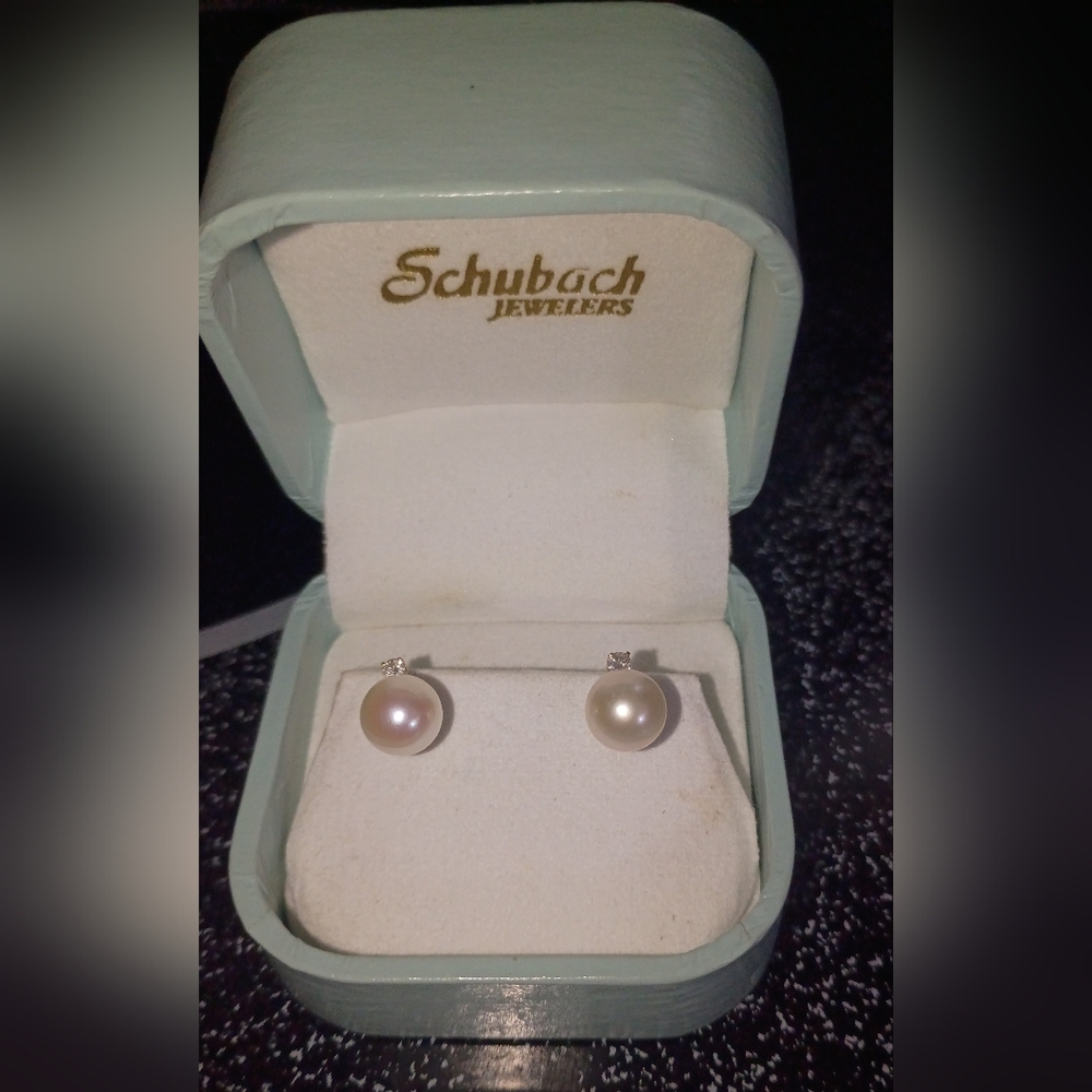 Vtg 14k Pearl Earrings